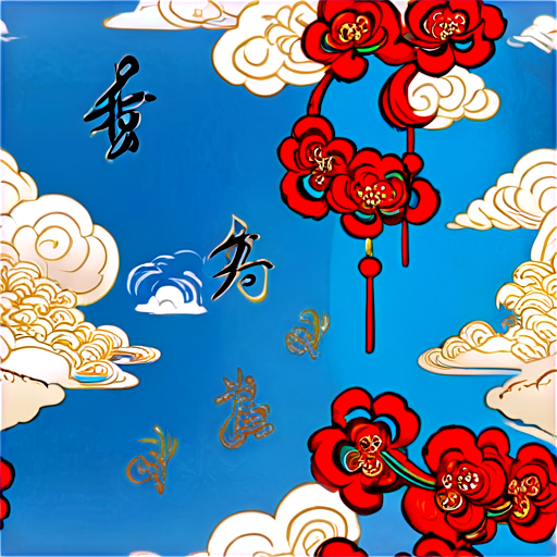 Inspiration 1: Auspicious Clouds and the Divine Scroll Core Concept The "Fengshen Bang" (Divine Scroll) is the central element, surrounded by auspicious clouds, symbolizing the mythical aura and the significance of sealing gods, while highlighting the elegance of Yue Opera. Key Elements: Divine Scroll: A simplified scroll or bamboo slip representing the "Fengshen Bang" with a golden tone for mystery and grandeur. Auspicious Clouds: Traditional Chinese auspicious cloud patterns symbolize the celestial realm and good fortune. Yue Opera Motifs: Flowing "water sleeves" inspired by Yue Opera combine with the scroll’s elegant calligraphy. Color Scheme: Primary Colors: Gold, white, light blue for nobility and a mythical aura. Accents: Red and green to reflect Wenzhou’s traditional crafts like Ouxiu embroidery. Typography: "封神" (Fengshen) in seal script or artistic brush strokes for a timeless Chinese opera style. - icon | sticker