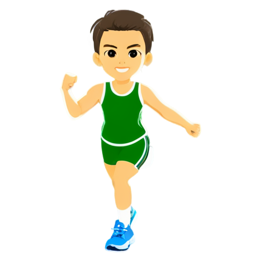 Icon for the application about sports, fitness and a healthy lifestyle, in green and white colors and in a minimalist style - icon | sticker