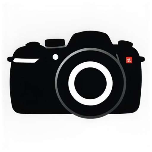 Camera with two lenses - icon | sticker