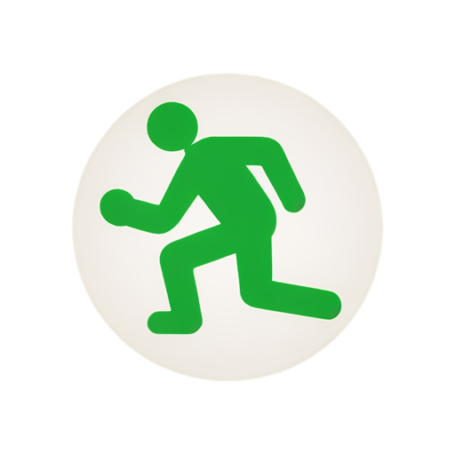 Icon for the application about sports, fitness and a healthy lifestyle, in green and white colors and in a minimalist style - icon | sticker