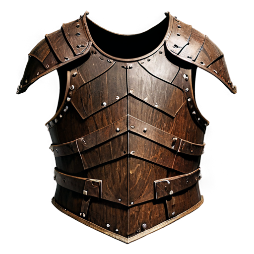 Simple cuirass made of tree bark - icon | sticker