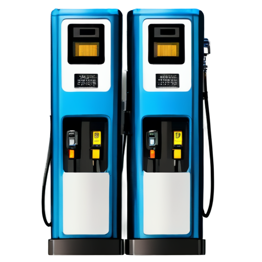 fuel pumps in blue and light blue colors - icon | sticker