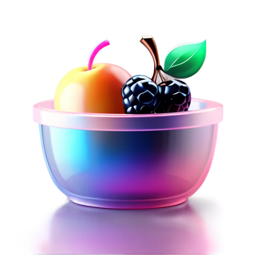 schematic image for the site of a fruit basket in pink color - icon | sticker