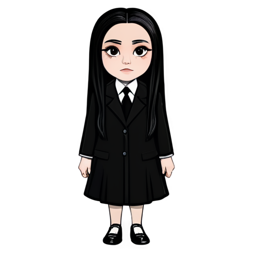 addams Wednesday family - icon | sticker