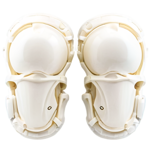 Medieval fantasy kneepads made of bones, matte - icon | sticker