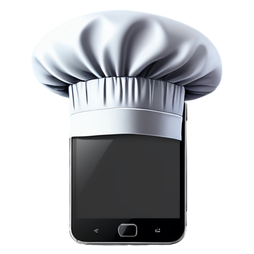 smartphone with chef hat - icon | sticker