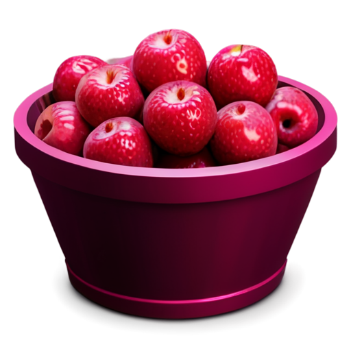 icon for the website fruit basket in pink color - icon | sticker