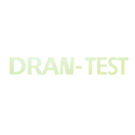 a icon which has text named "Drama Test", and there is a log on the top of text, the "Drama Test" text is colorful and has style - icon | sticker