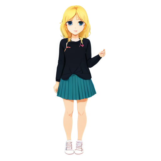 A full-length outfit for a tall, blue-eyed blonde in the following colors: honey, yellow, burgundy, pink, or leaf green. - icon | sticker