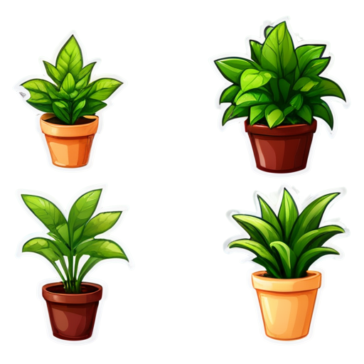 Beautiful plants - icon | sticker