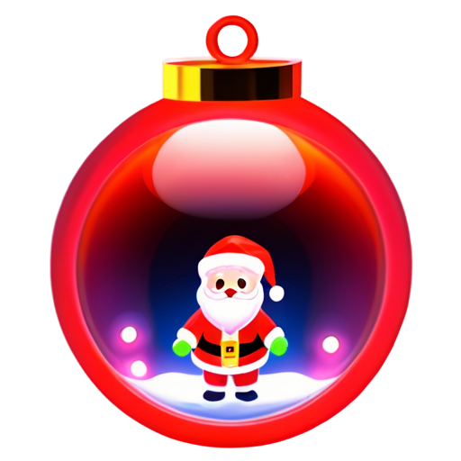 christmas musical lanterns with santa - icon | sticker