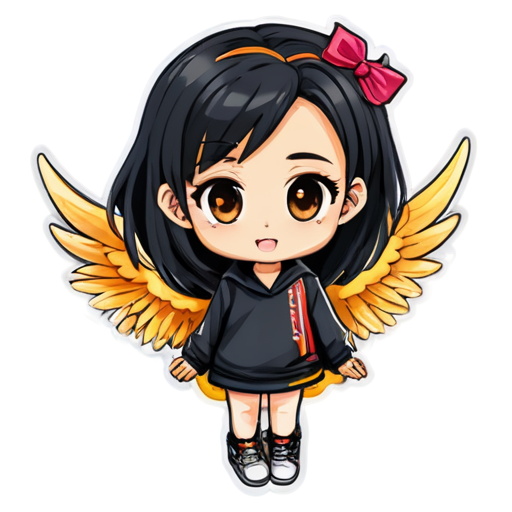 Chav amai wing baked with crispy slices of hamnya. - icon | sticker