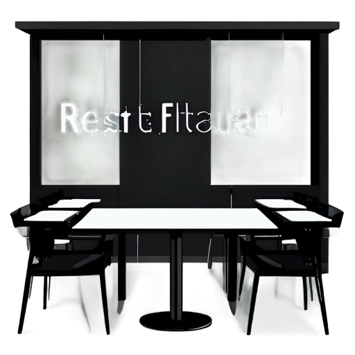 smart restaurant, minimalistic - icon | sticker