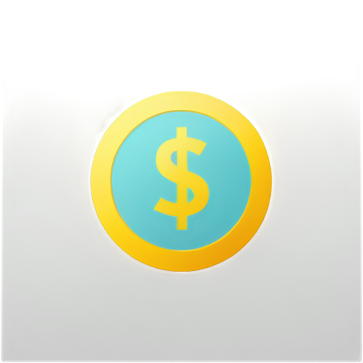 app icon, dollar, light blue - icon | sticker