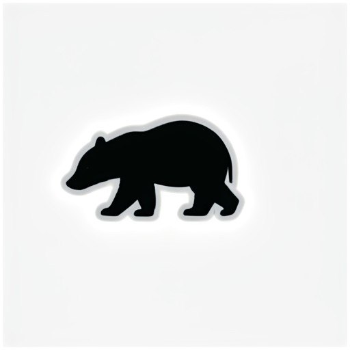 simple black icon for Age of Mammals, with another mammal white inside it - icon | sticker