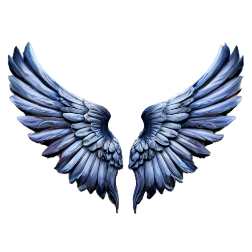 The background is a pair of V-shaped wings with a number 8 in front of them - icon | sticker