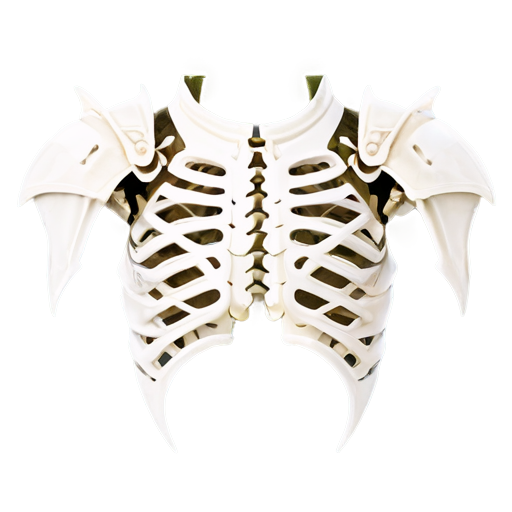 Medieval fantasy shoulders made of bones, matte - icon | sticker