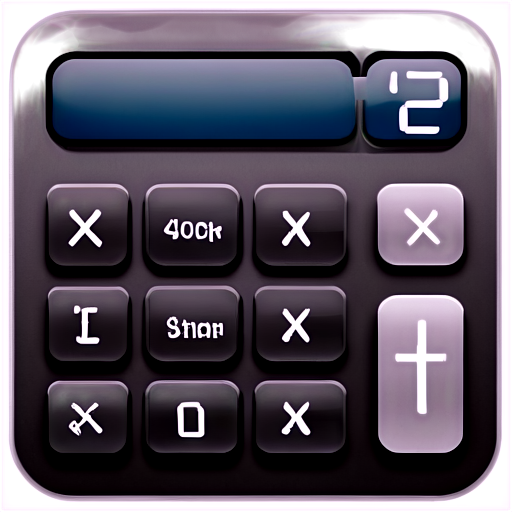 ios style, app icon, rounded corner, calculator - icon | sticker