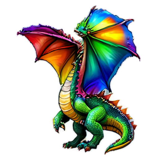 rainbow dragon - icon | sticker