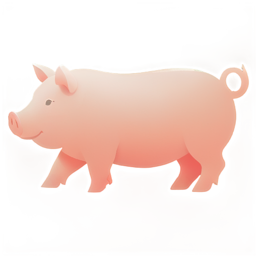 a pig riding the momentum, AI, Chat, ChatGPT, Claude - icon | sticker