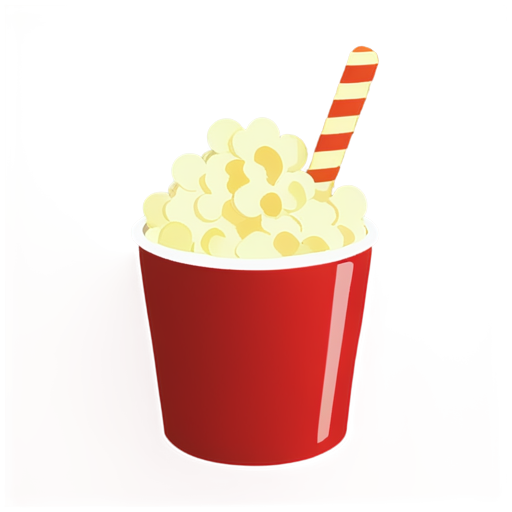 an icon for doodle popcorn game - icon | sticker