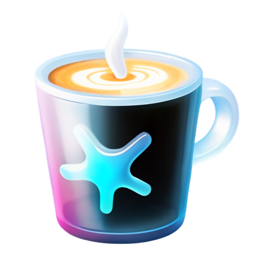 neuron and coffee - icon | sticker