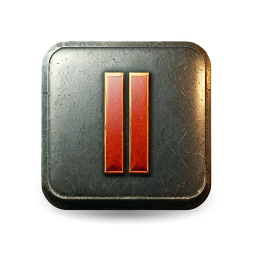 square button for the game, Soviet style, letter I - icon | sticker