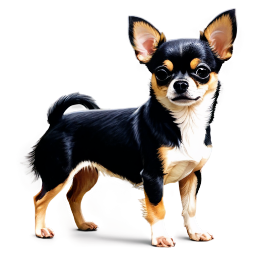 chihuahua black and white - icon | sticker