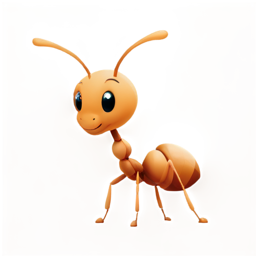 brown cute ant standing - icon | sticker