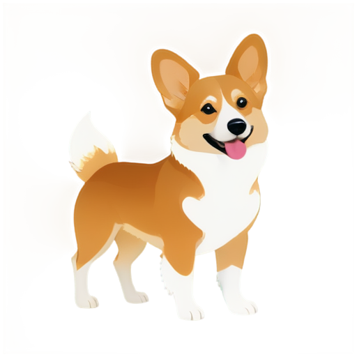 A brownish blonde hair corgi - icon | sticker