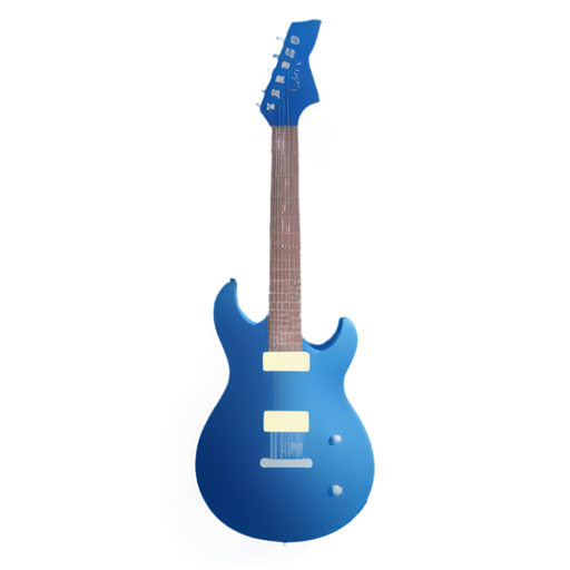 Dark blue Rock guitar, outside dark blue and purple lightnings - icon | sticker