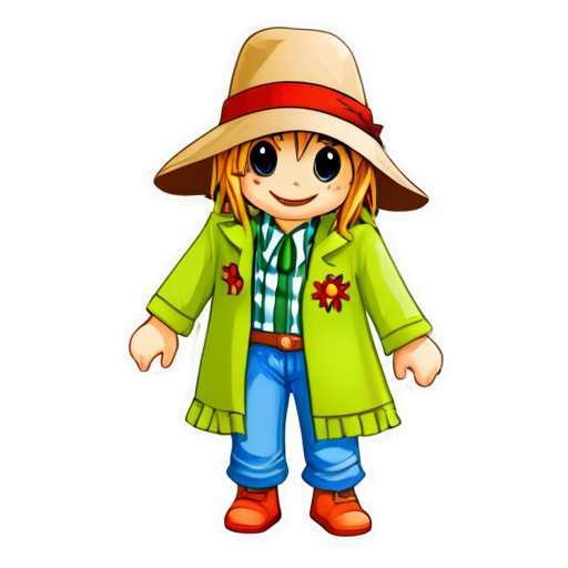 Garden scarecrow - icon | sticker