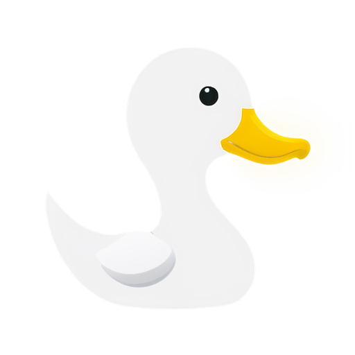 White coil duck contour - icon | sticker