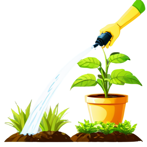 watering of plants in the garden - icon | sticker