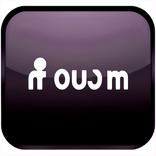 Black and white icon for a community forum app - icon | sticker