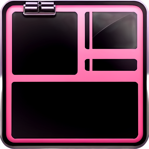 A small tool for four-quadrant task management, modern and simple design, black and pink tones - icon | sticker