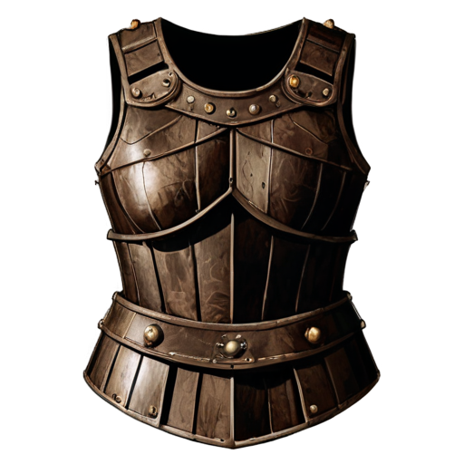 Simple female cuirass made of tree bark - icon | sticker