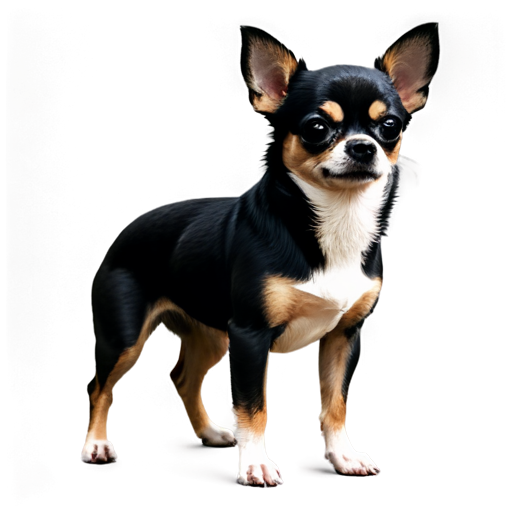 chihuahua black and white color - icon | sticker