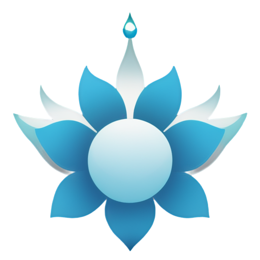 Blue Flower, Blue Shine Crown with blue emerald - icon | sticker