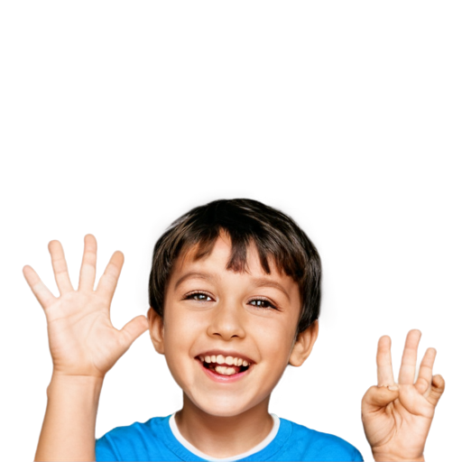 a happy boy hand - icon | sticker