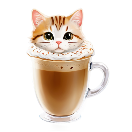 kitty latte - icon | sticker