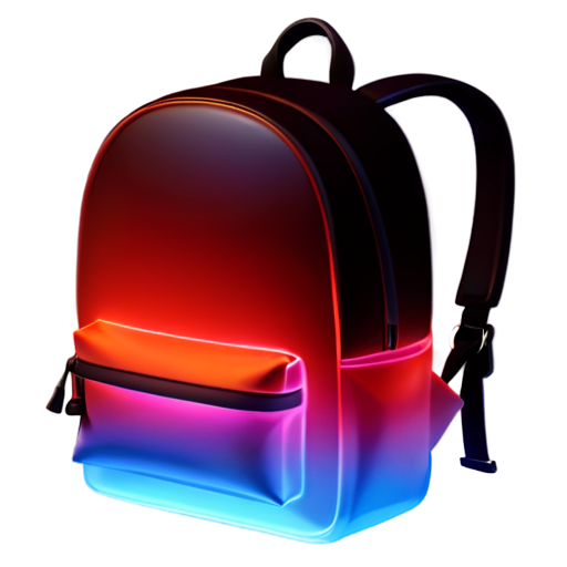 red backpack 3d model - icon | sticker