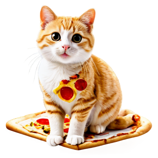 kitty pizza - icon | sticker