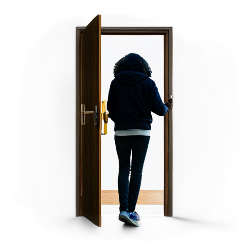 person walk through door - icon | sticker