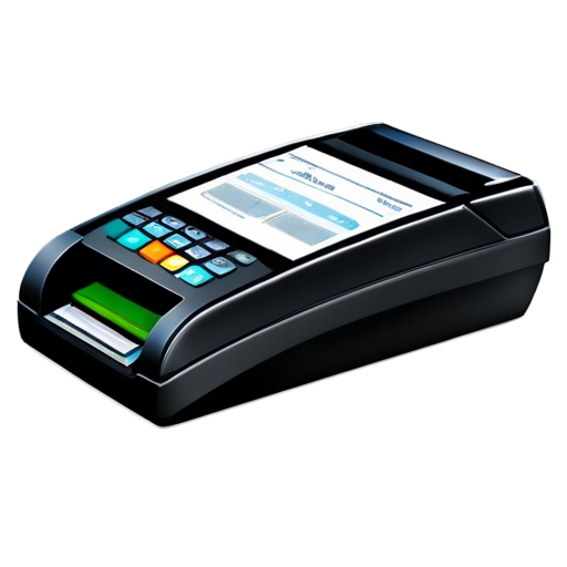 blank receipt from payment terminal on transparent background - icon | sticker