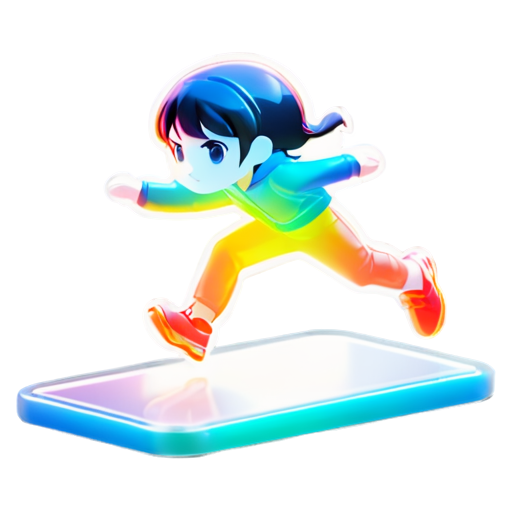 Standing long jump exercise APP for students - icon | sticker