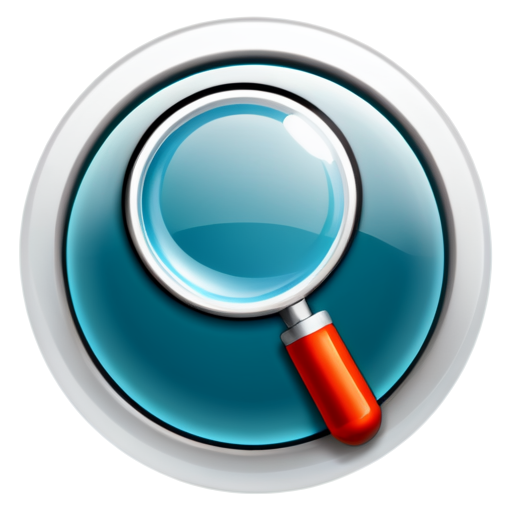 The icon should have a clean, modern style, without cartoonish elements. Include: QA icon with a magnifying glass and bug - icon | sticker