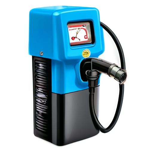 fuel pump in blue and light blue colors - icon | sticker