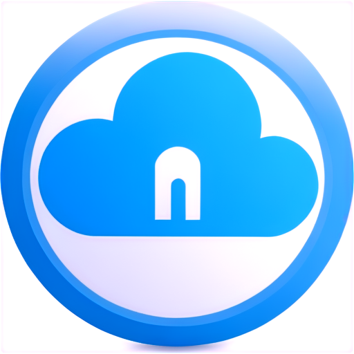 blue cloud security - icon | sticker