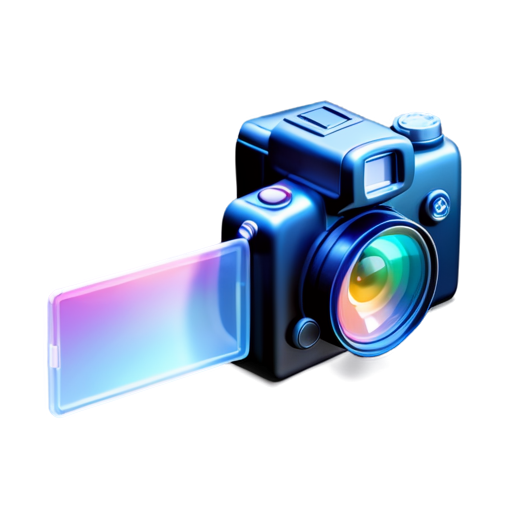 video camera 3d model - icon | sticker